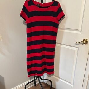 Red and Black Striped Dress